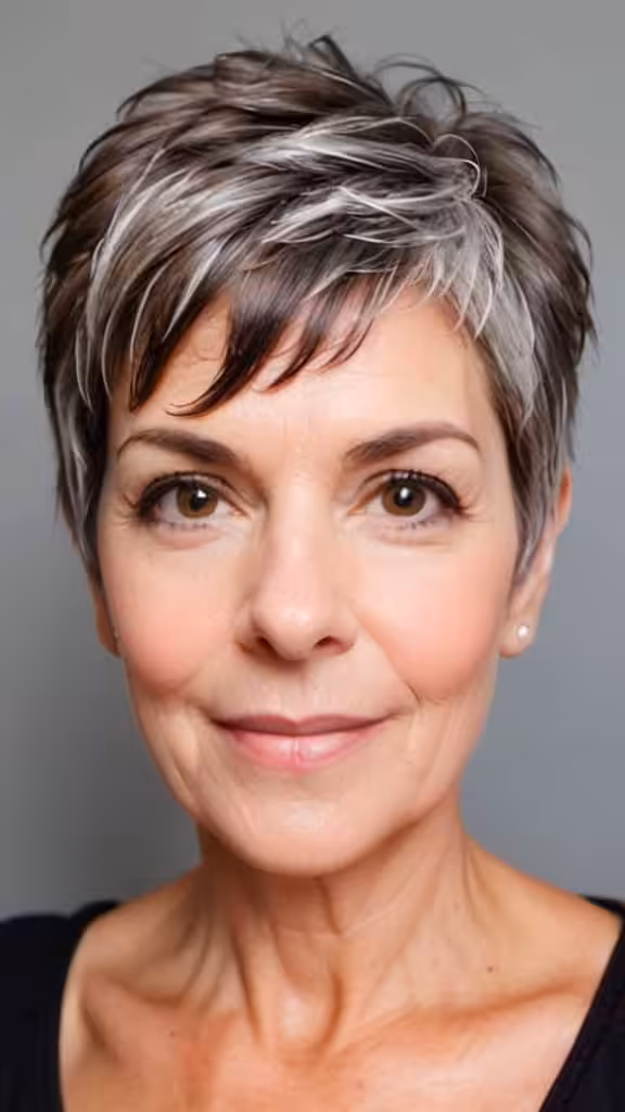 Tapered, Layered Pixie Pixie Haircuts For Women Over 50
