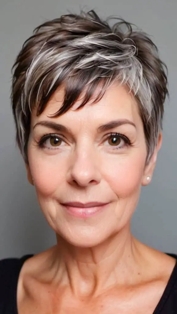 Tapered, Layered Pixie Pixie Haircuts For Women Over 50