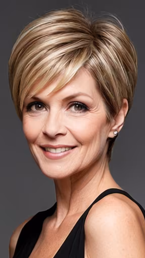 Tapered Long Pixie Cut Hairstyles for women over 40