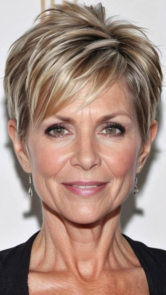 Textured Bixie Wavy Hairstyles For Women Over 40