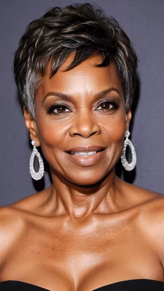 Textured Crop Hairstyles for black women over 50