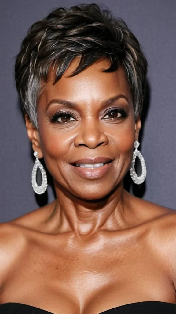 Textured Crop Hairstyles for black women over 50