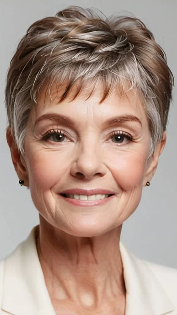 Textured Crop Wash and Wear Hairstyles For Women Over 70