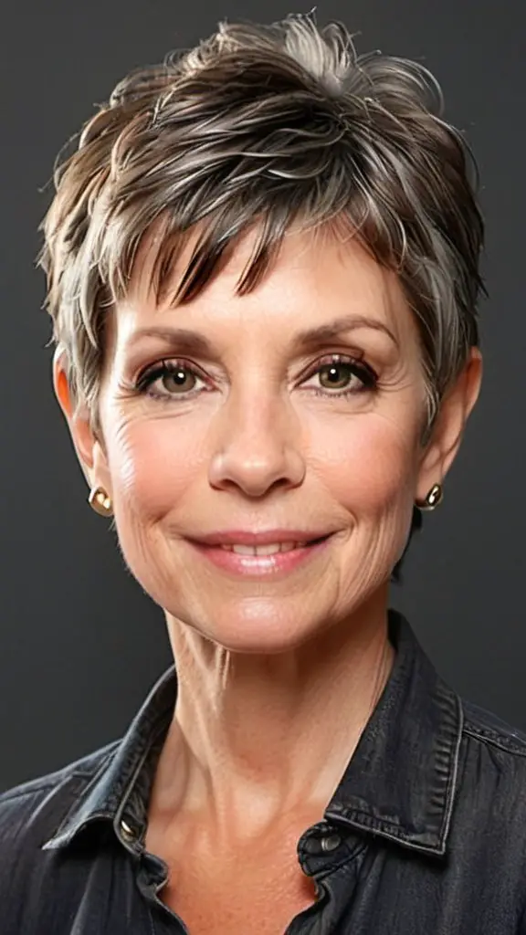 Textured Pixie Wash and Wear Haircuts Over 50