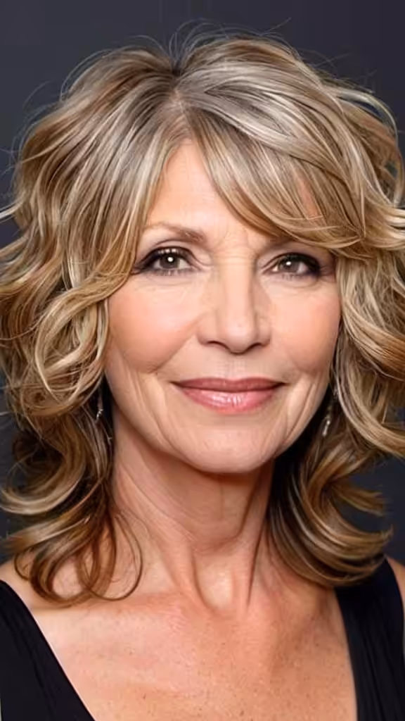 Textured Waves Wavy Hairstyles For Women Over 50