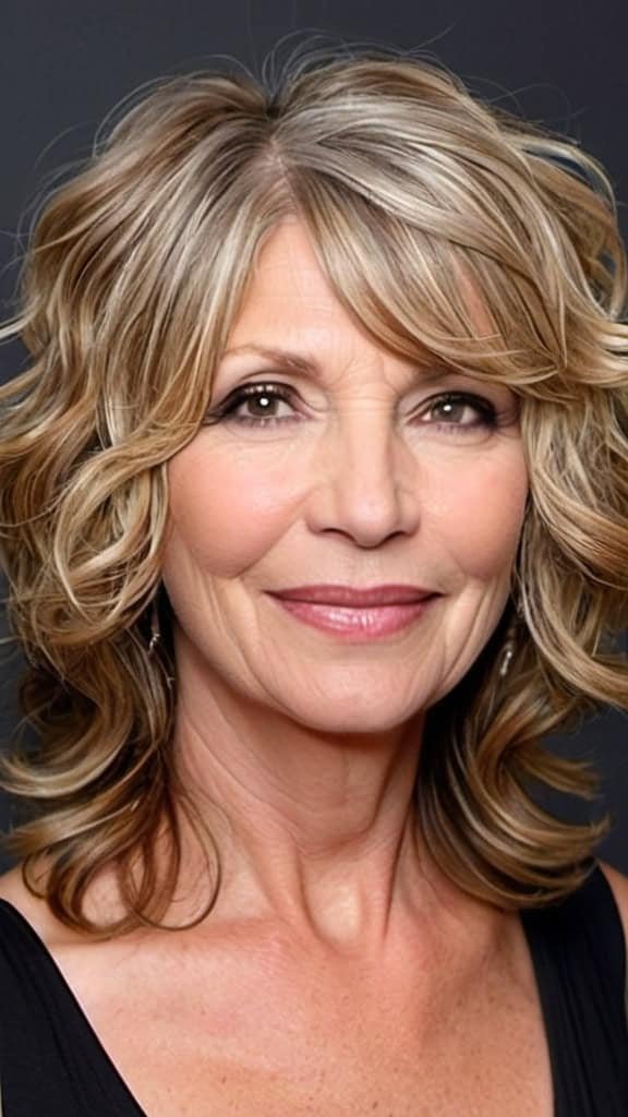 Textured Waves Wavy Hairstyles For Women Over 50