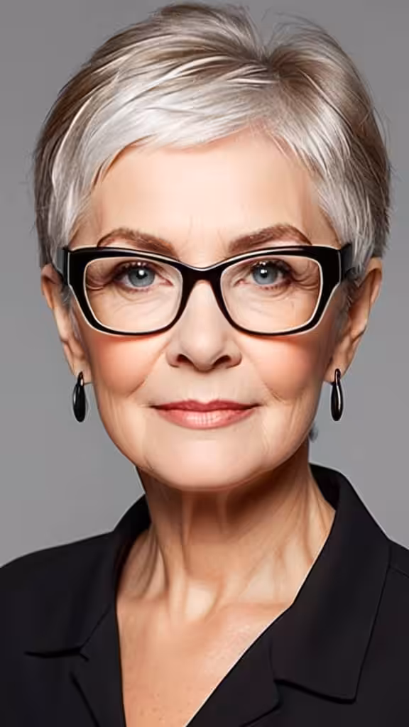 The Sleek Wedge Hairstyles With Glasses For Woman Over 60