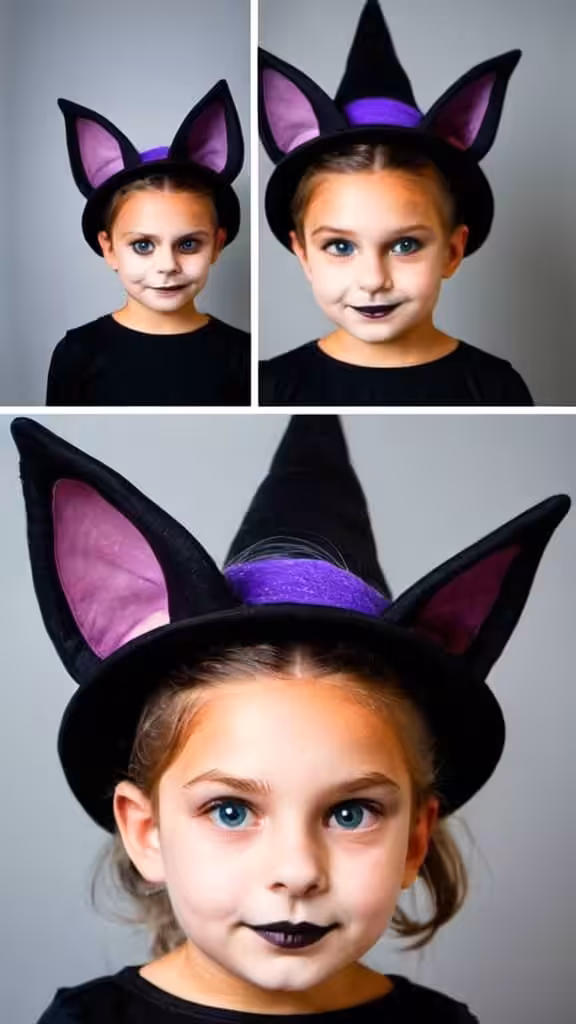 The Witch's Cat Hairstyles for Halloween for kids