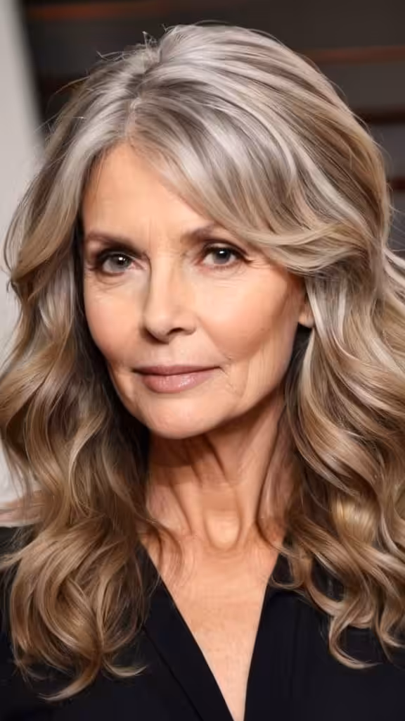 Tousled Waves Long hairstyles after 50