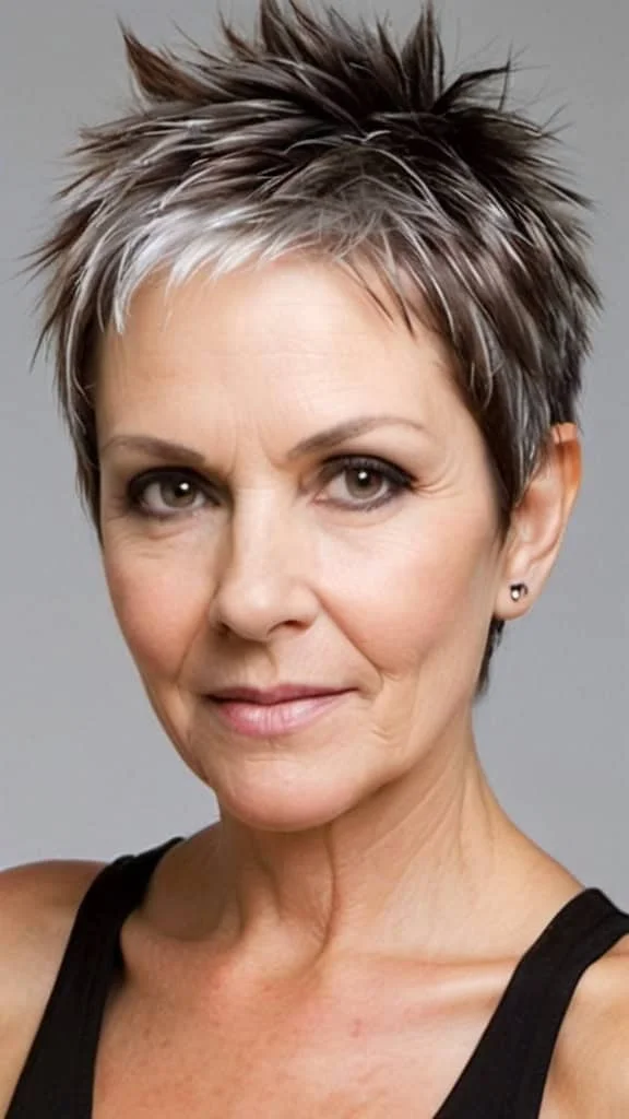 Undercut Spiked Pixie Short spiky haircuts for women over 60
