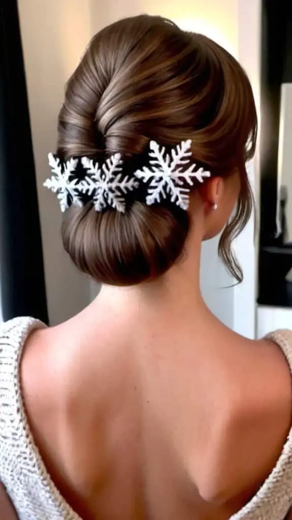 Voluminous Chignon Christmas Hairstyles for Women