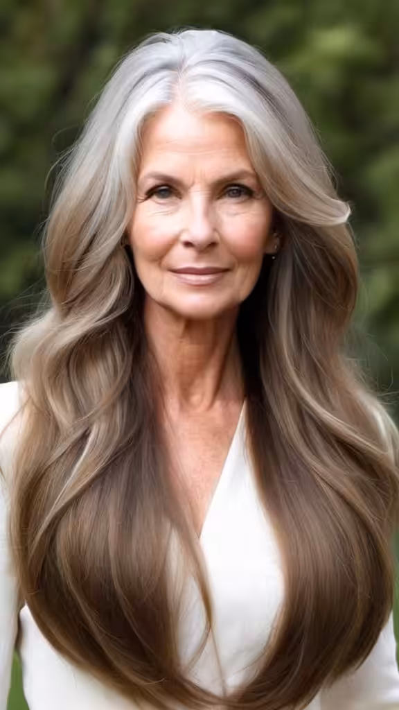 Voluminous Long Hair Long Hairstyles For Older Women