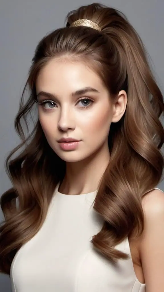 Voluminous Pony With Puff New Year's Eve Party Hairstyles for Women