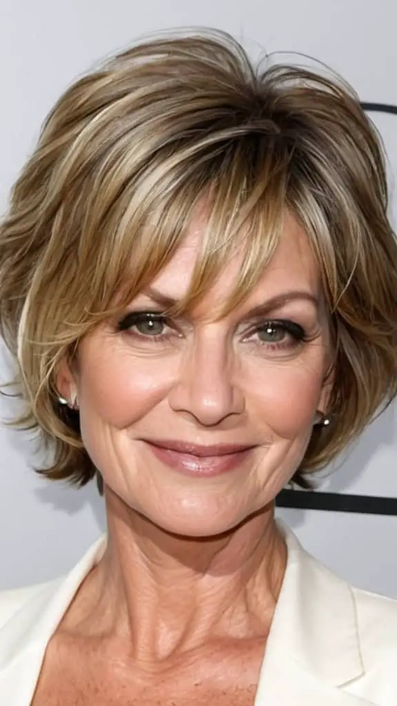 Wavy Bob Short Hairstyles For Thin Hair For Woman Over 50