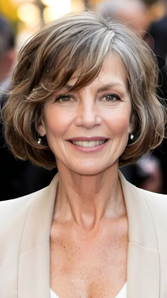 Wavy Bob Wash and Wear Haircuts Over 50