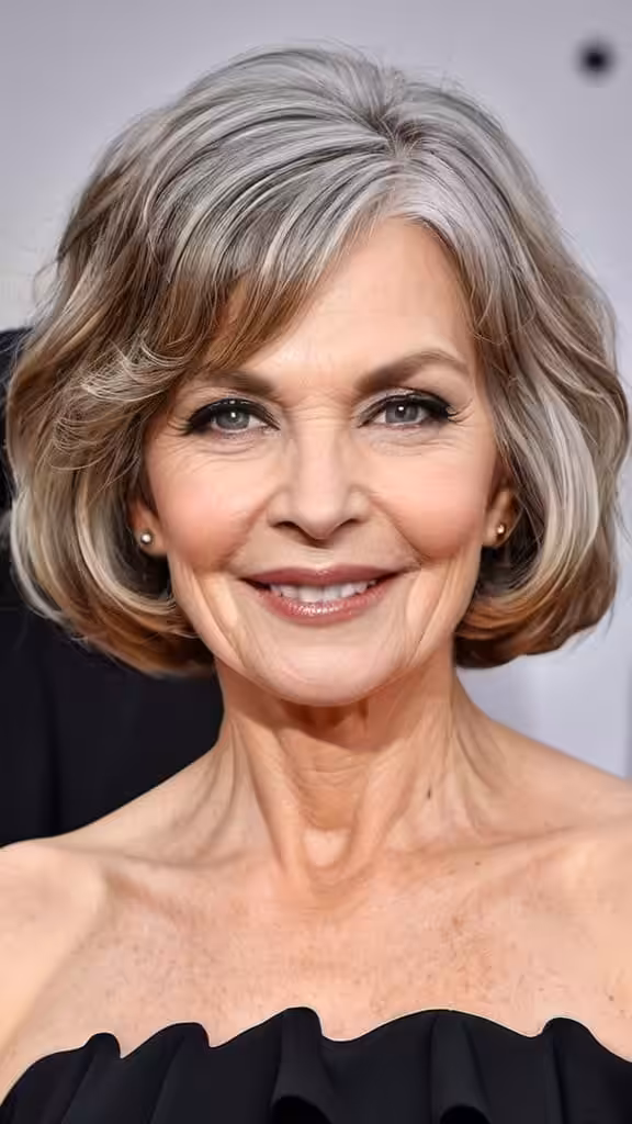 Wavy Cropped Bob Wavy Hairstyles For Women Over 60
