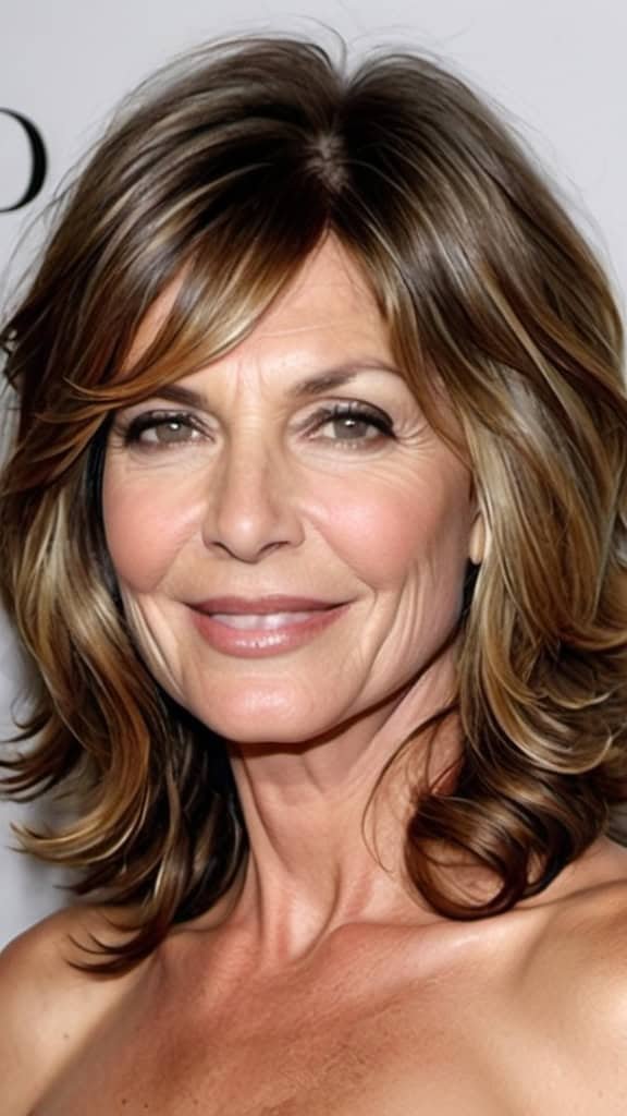 Wavy Layers For Shoulder Length Hair Wavy Hairstyles For Women Over 50