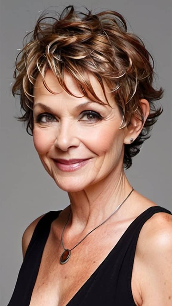 Wavy Pixie Wavy Hairstyles For Women Over 50