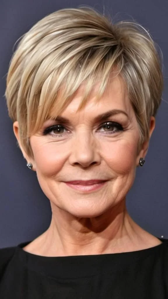 Wedge Cut Short Hairstyles For Fine Hair For Woman Over 60