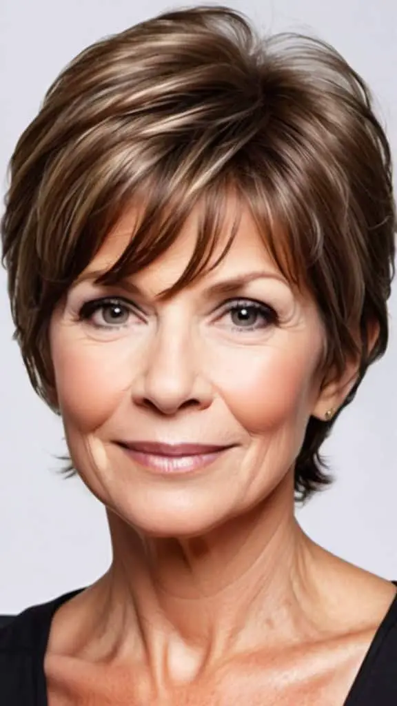Wispy Banged Soft Wedge Wedge Haircuts For Women Over 50