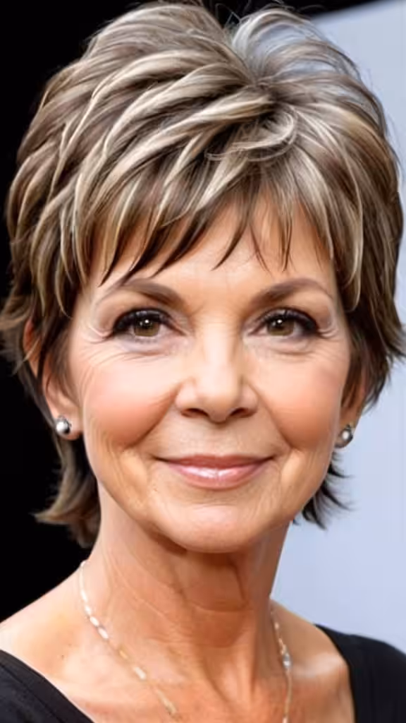 Wispy Shaggy Cut Short Shag Hairstyles For Women Over 60