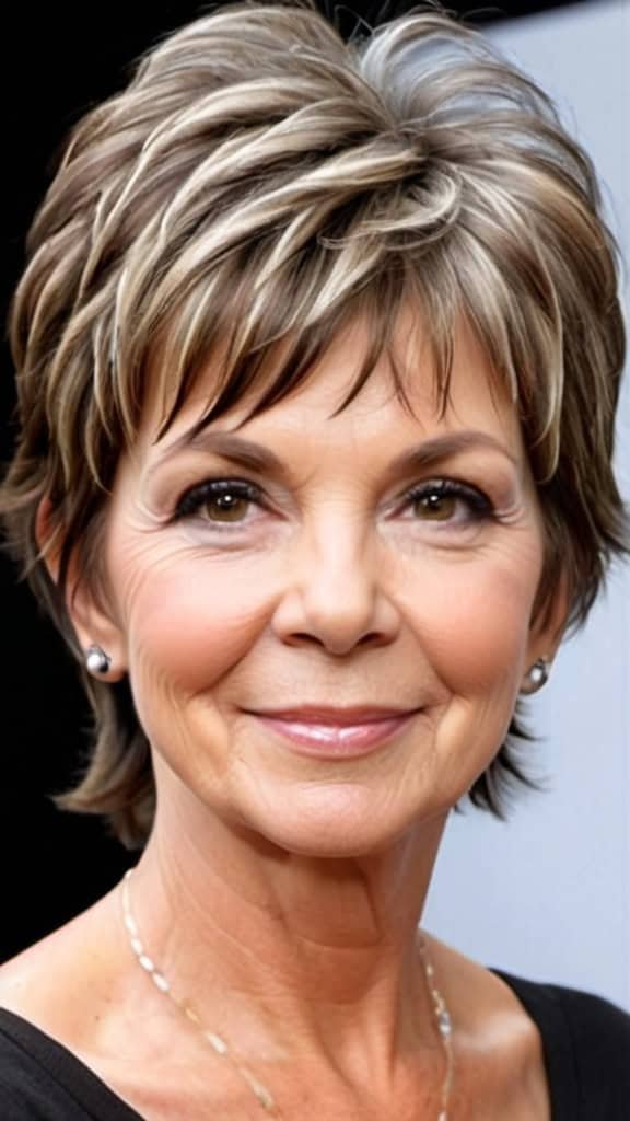 Wispy Shaggy Cut Short Shag Hairstyles For Women Over 60