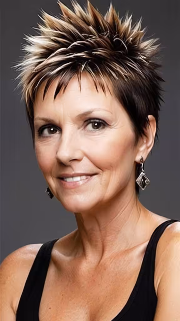 Spiky Faux Hawk Cut Short spiky haircuts for women over 60