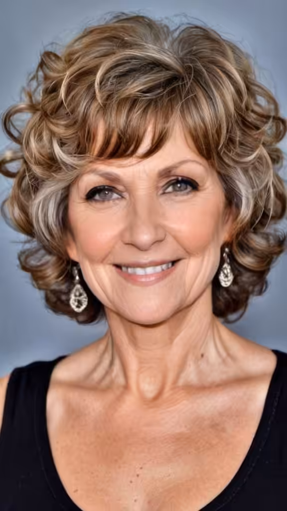 Curl With Side Bangs Curly Hairstyles For Women Over 60