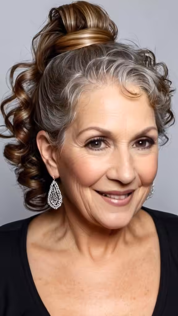 Curly Ponytail Curly Hairstyles For Women Over 60