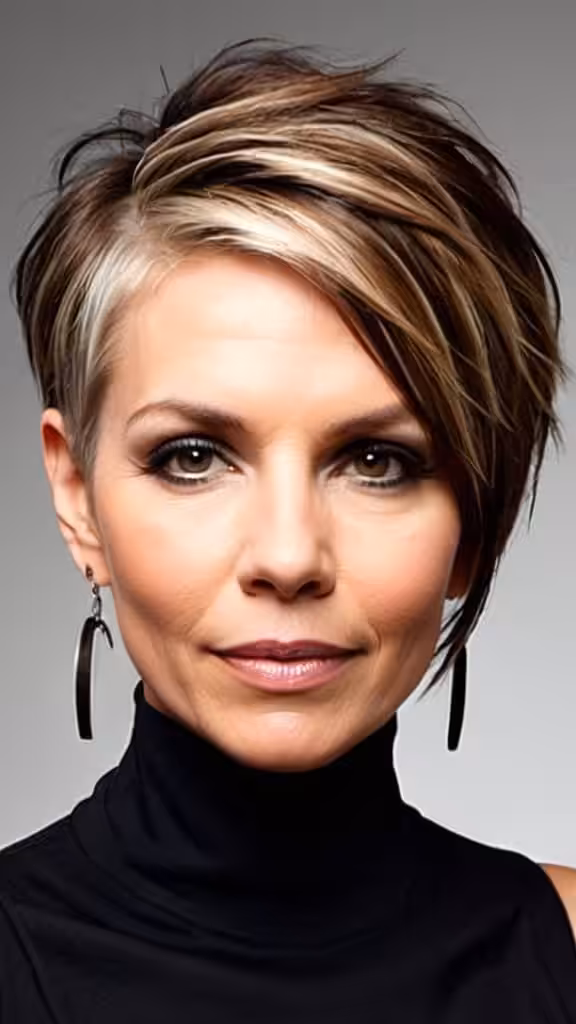 Edgy Undercut Medium length Hairstyles For Woman Over 40