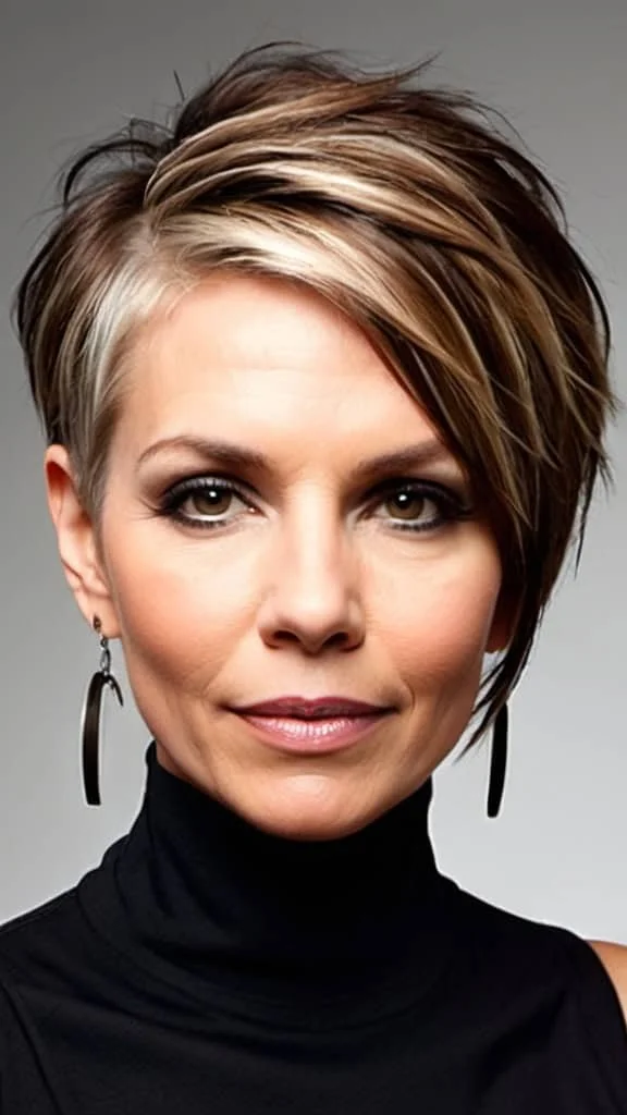 Edgy Undercut Medium length Hairstyles For Woman Over 40