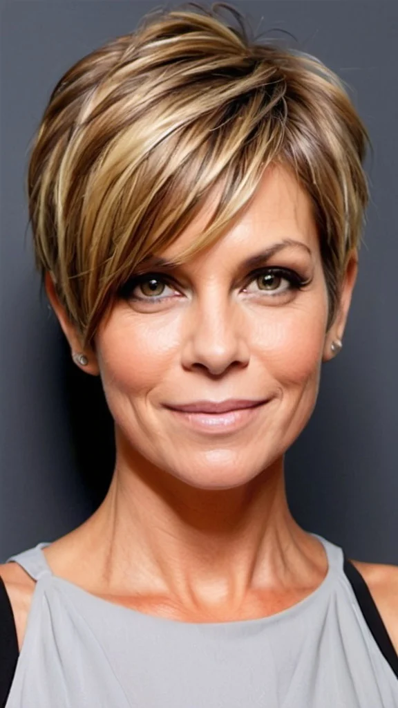 Layered Pixie Bob Hairstyles for women over 40