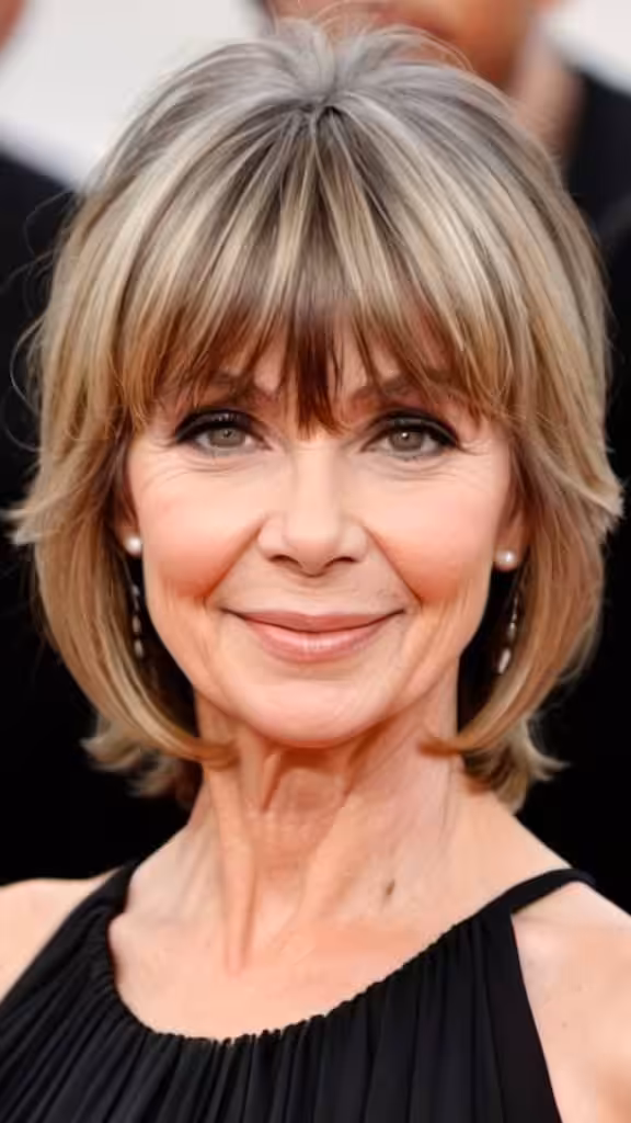 Layers with Bangs Fresh Look Hairstyles With Bangs For Woman Over 60