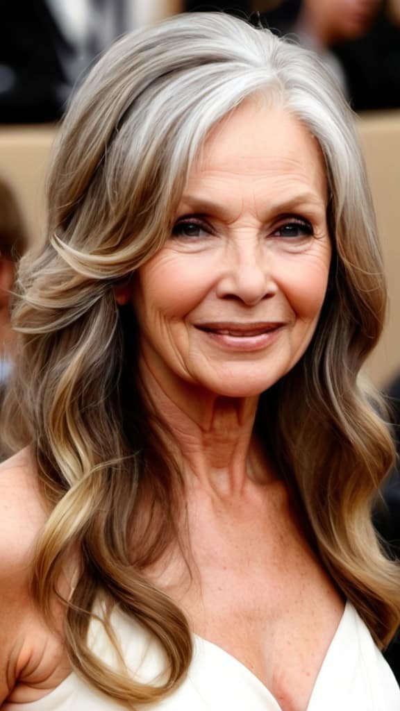 Long Beach Waves Long Hairstyles For Women Over 60