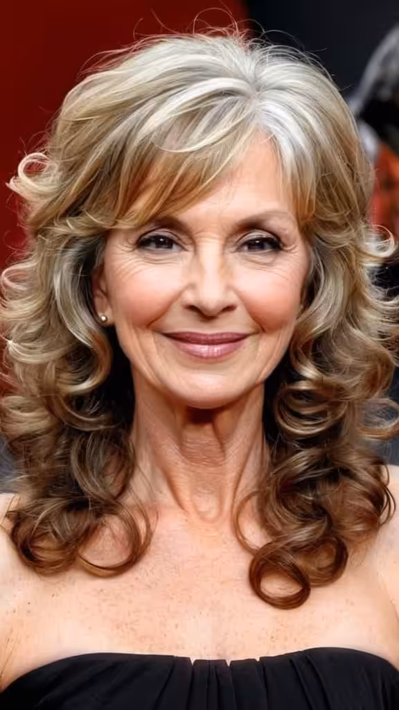 Long Curly Layer Long Hairstyles For Women Over 60