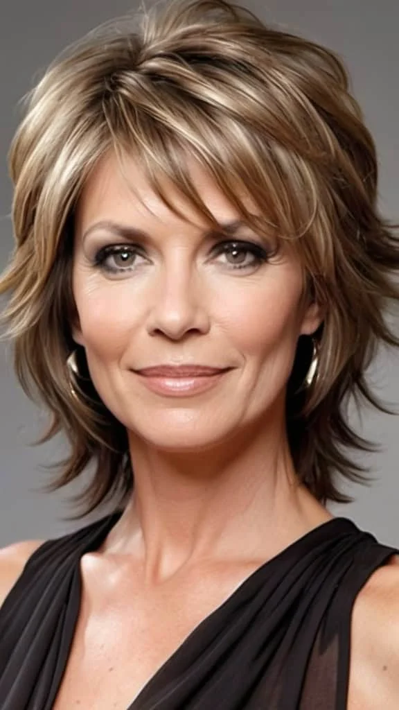 Long Feathered Cut Hairstyles for women over 40