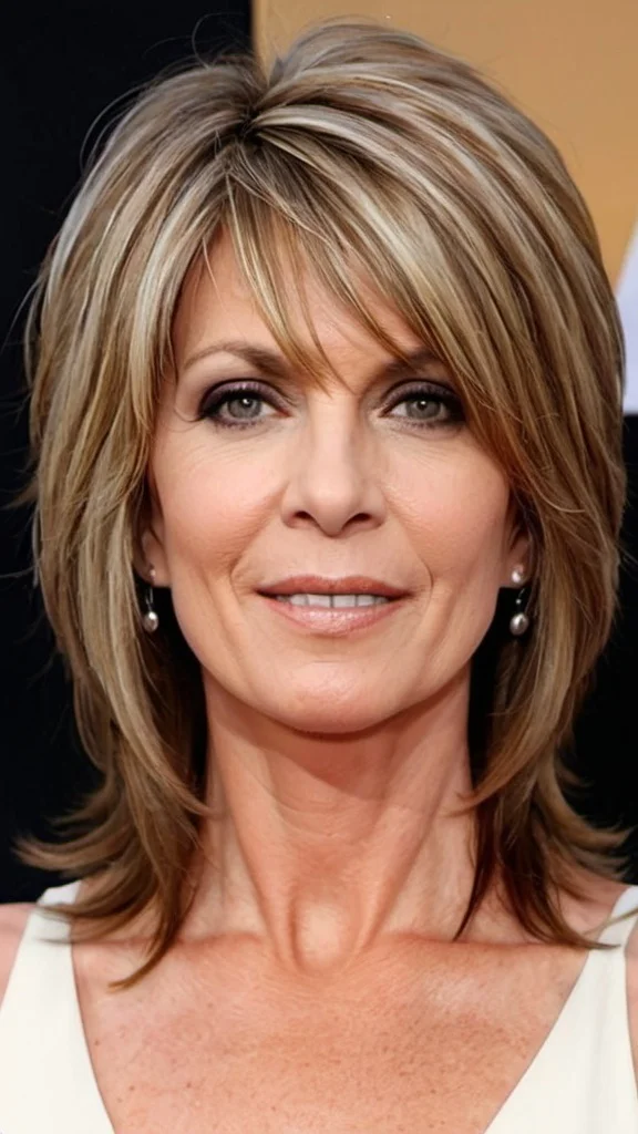 Long Layered Cut Hairstyles for women over 40