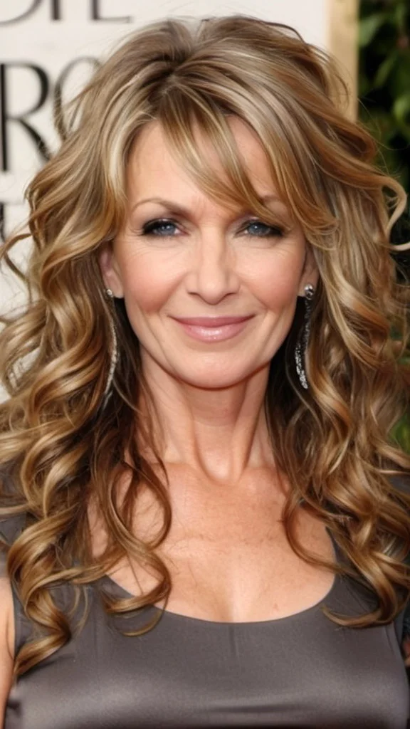 Long Wavy Hairstyle Hairstyles for women over 40