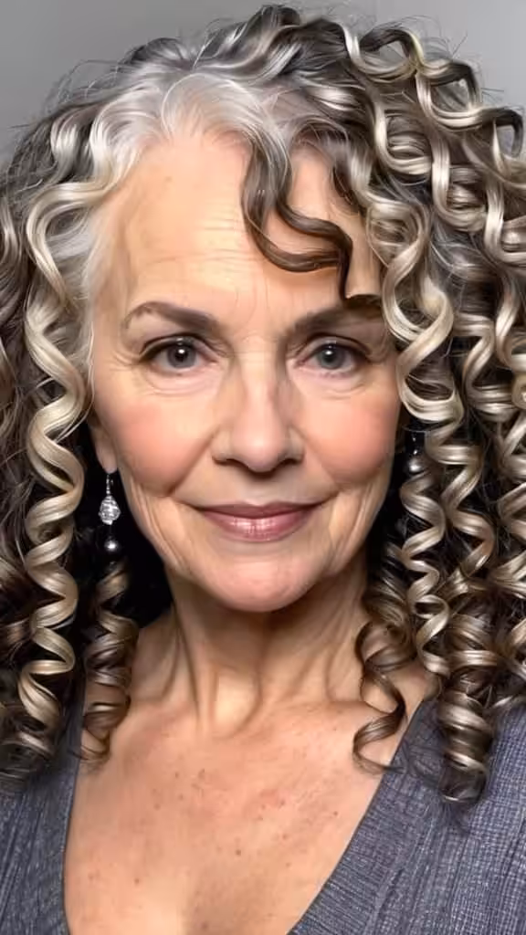 Loose Crimped Curls Curly Hairstyles For Women Over 60