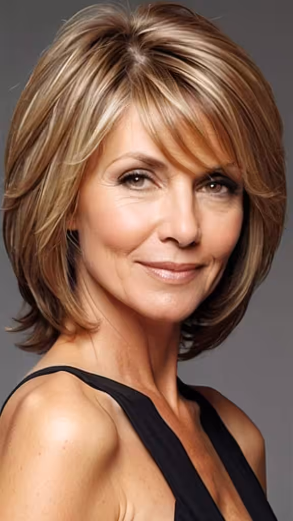 Mid-Length Textured Hair Medium length Hairstyles For Woman Over 40