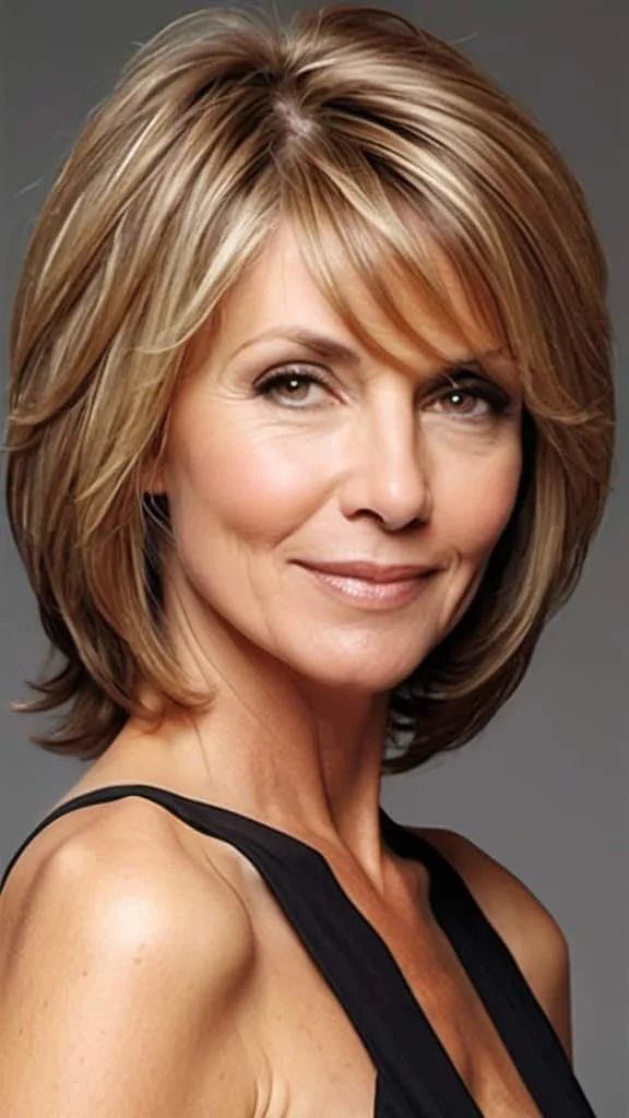 Mid-Length Textured Hair Medium length Hairstyles For Woman Over 40