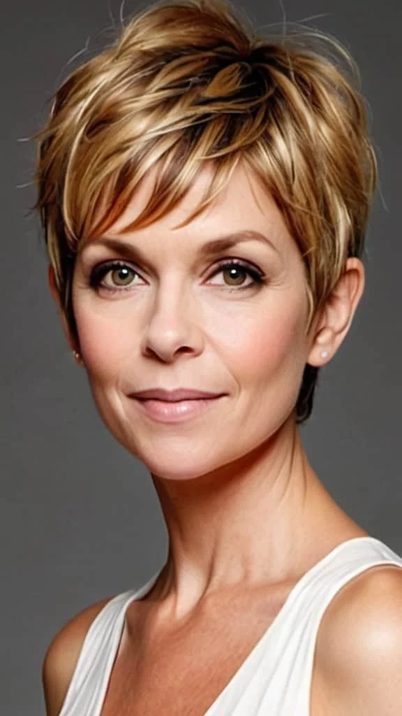 Pixie With Fringes Hairstyles for women over 40