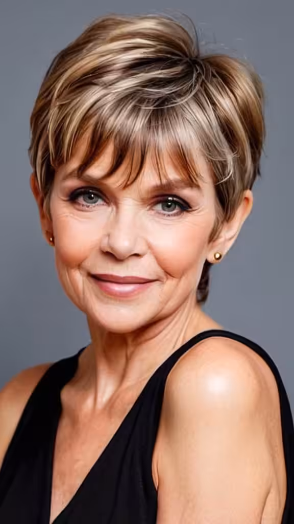 Pixie with Bangs Fresh Look Hairstyles With Bangs For Woman Over 60