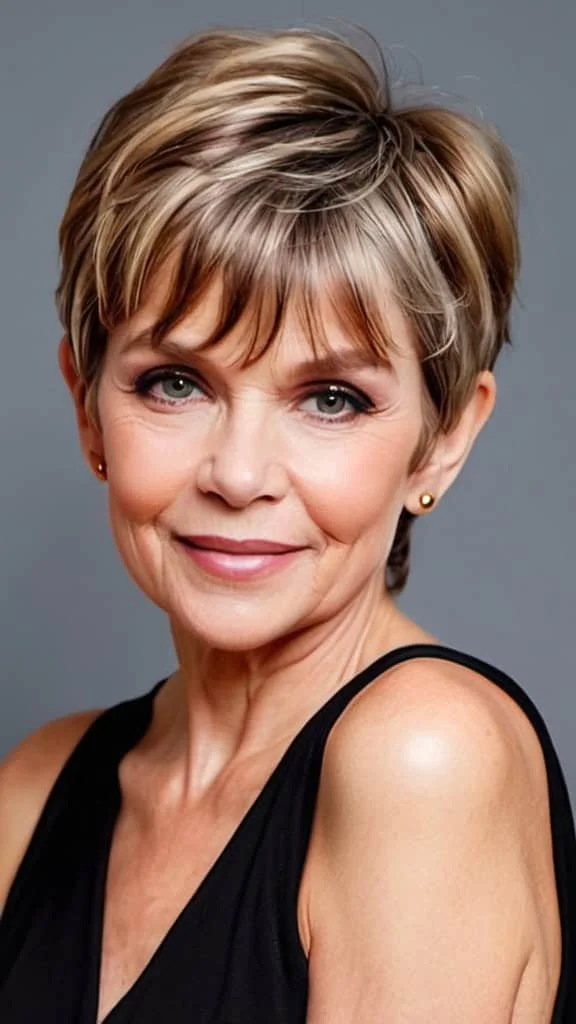 Pixie with Bangs Fresh Look Hairstyles With Bangs For Woman Over 60