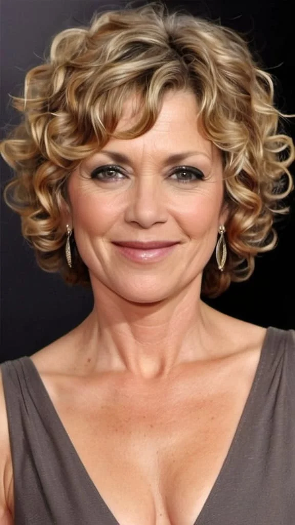 Short Curly Hair Hairstyles for women over 40