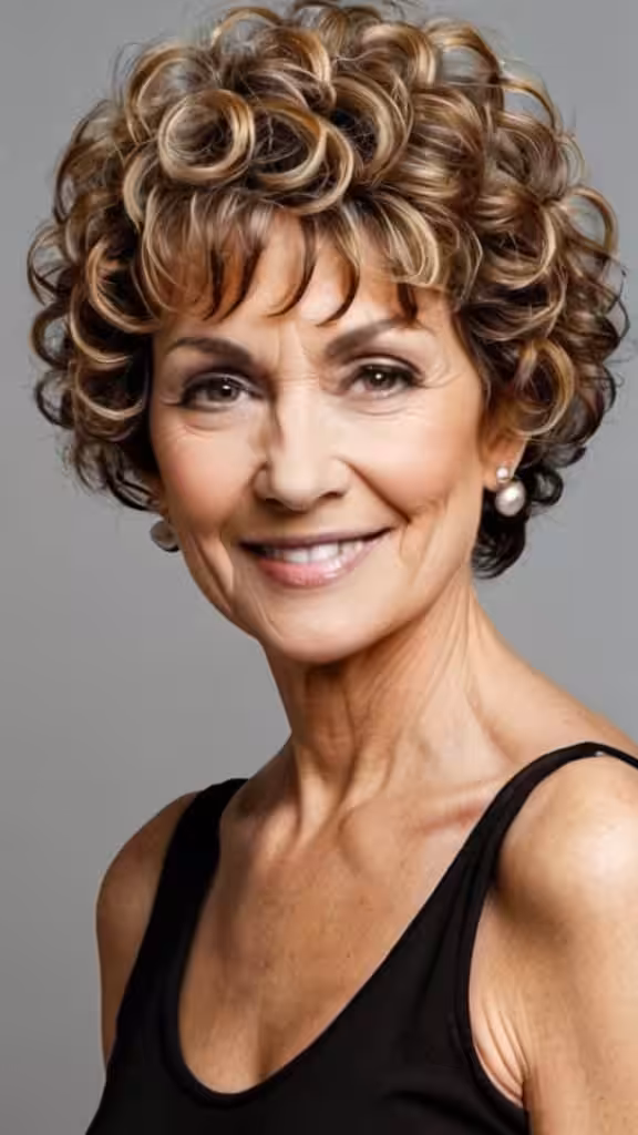 Short Curly Hair Curly Hairstyles For Women Over 60