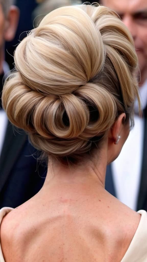 Voluminous French Twist Long Hairstyles For Women Over 60