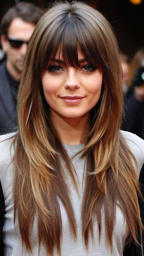 Layered Hair with Fringe Layered Haircuts For Long Hair