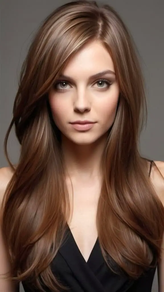 Asymmetric Hairstyle for Light Brown Hair Long Brown Hairstyles
