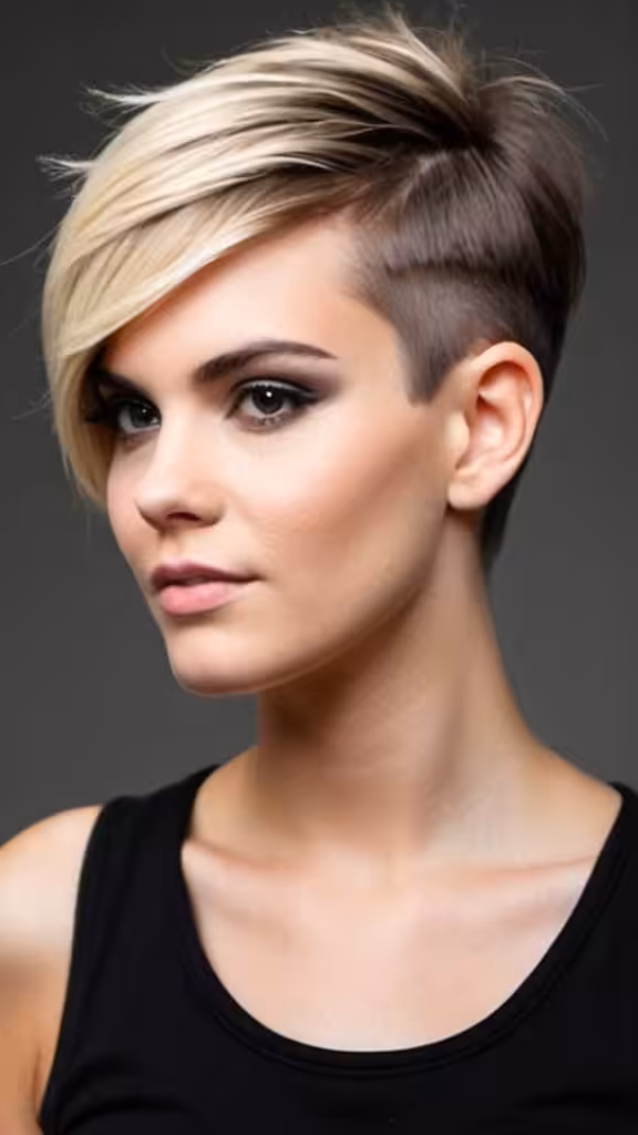Asymmetric Wedge with Undercut Wedge Haircuts